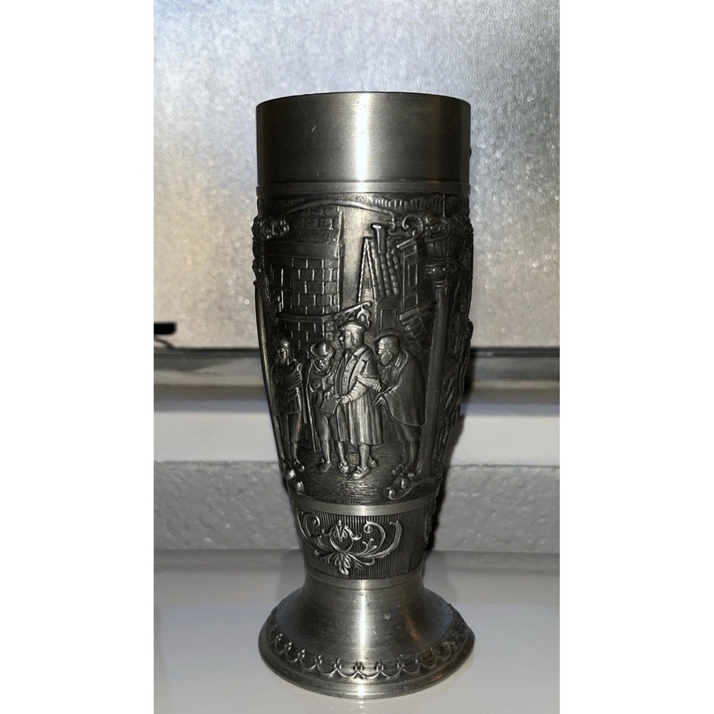 Zinn Becker Stuttgart Cup Pewter German Vintage Used